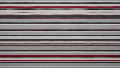 Striped fabric pattern design with bold red and gray horizontal lines