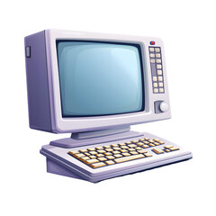 Retro computer setup with vintage monitor and keyboard ready for nostalgic tech projects and design inspiration