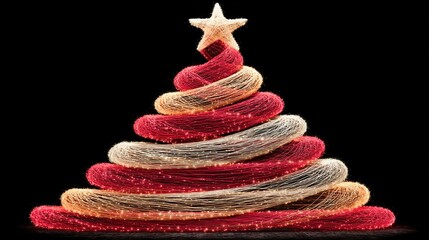 Intricate Wireframe Christmas Tree - Artistic Holiday Decor