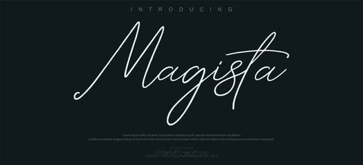 A trendy monoline signature font with a fluid and casual handwriting feel, suitable for minimalist branding.