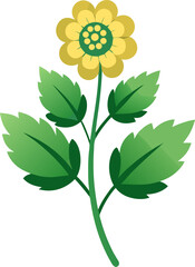 single Goosefoot flowers vector art icon white background