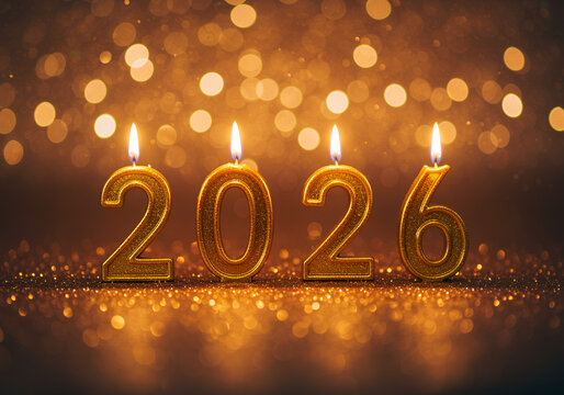 happy new year holiday greeting card with festive winter design