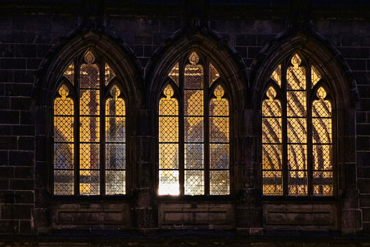 Quedlinburg, Bahnhof, Neogotik, Fensterfront, Harz, Sachsen-Anhalt