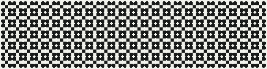 Flower shapes pattern vector background in black and white shades for wall d&eacute;cor, textiles, interior design, banners and more.
