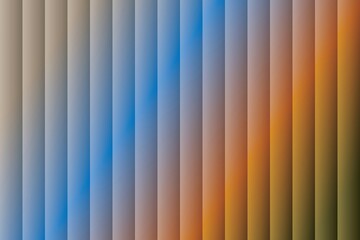 Obraz premium Gradated colorful vertical panels blend smoothly, transitioning from beige and blue to orange and green