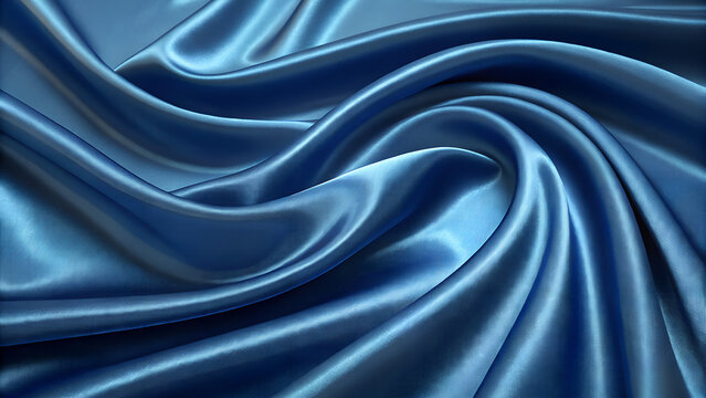 Abstract blue luxury fabric background 3d render