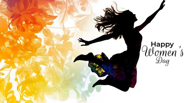 dancing girl vector illustration