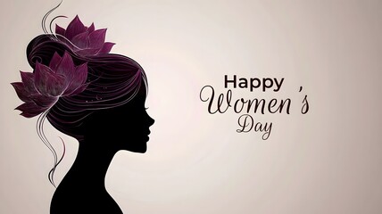 Beautiful Women Silhouette with Typography