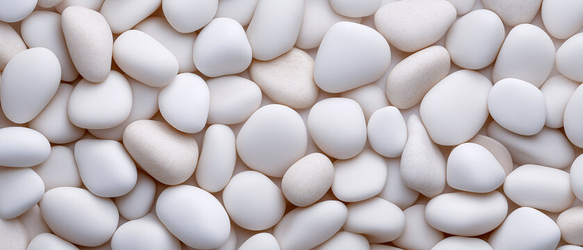 Serene Pebble Harmony A close-up view reveals a calming arrangement of smooth, natural pebbles, creating a sense of tranquility and Zen-like balance. 