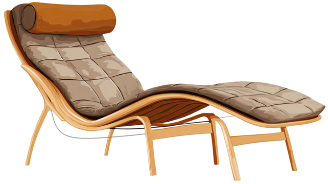 Vintage brown leather armchair isolated on white background, a comfortable and luxurious piece of old-style furniture