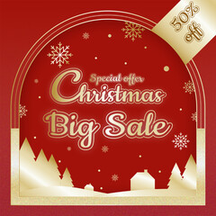 Christmas sales promotion banner