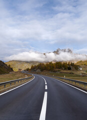 
Mountain road at the Simplon pass in Switzerland