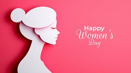 Beautiful Woman Silhouette with Flowers