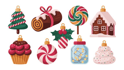 Festive Ornament Collection: Adorn your holiday creations with this delightful array of ornaments, capturing the spirit of Christmas.