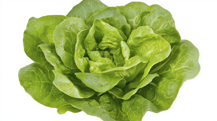 Crisp green iceberg lettuce with vibrant leaves, perfect for salads and garnishes, showcasing freshness and vitality