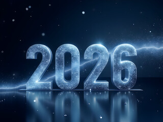 Sleek silver 2026 with line progress and spark rain