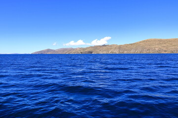 the Lake Titicaca on a sunny day, Bolivia