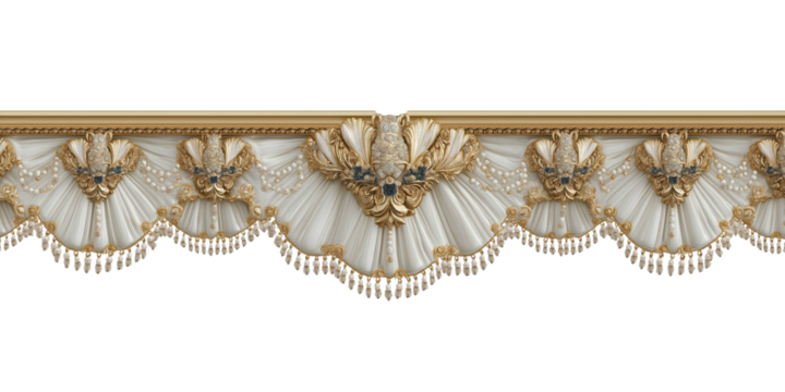 Ornate Decorative Trim: An elegant display of classic design and artistic craftsmanship. The ornamental trim exudes opulence, showcasing intricate detailing.