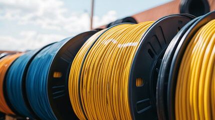 Coils of colorful filament for 3D printing in vivid hues. Perfect for any crafting or tech project needing precision and vibrant colors! Ready for your printer!