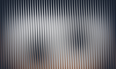 Fototapeta premium Abstract corrugated glass texture vertical lines pattern blurred background for design and decoration