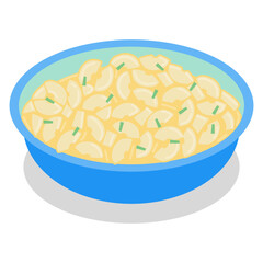 Vector illustration of macaroni and cheese