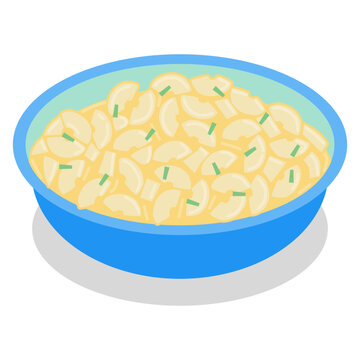 Vector illustration of macaroni and cheese