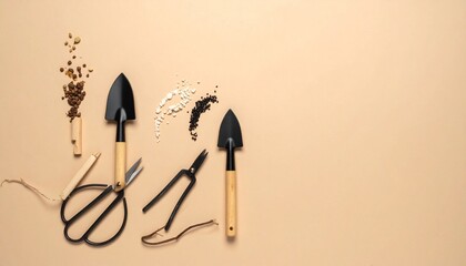 Gardening Tools and Seeds Composition Cultivating Growth and Beauty in Your Garden