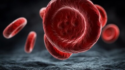 Video of red blood cells, erythrocytes, in vessels - Powered by Adobe