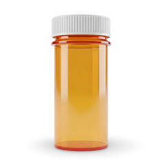 Prescription Medicine Pill Bottle Isolated On Transparent Background