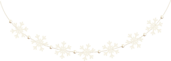 Elegant Snowflake Garland Decoration