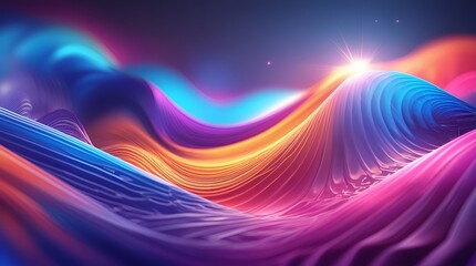 Vibrant Colorful Abstract Gradient Waves with Soft Flow – Modern Background Design