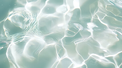 Light water ripple effect creates serene and calming atmosphere, showcasing soft reflections and gentle movement