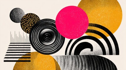 Creative abstract shapes and patterns digital art modern design studio colorful elements visual exploration