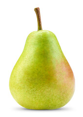 Pear isolated on transparent background. Green pear png