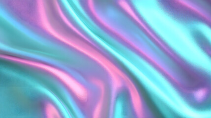 Obraz premium Abstract iridescent fluid texture with pink and cyan swirls
