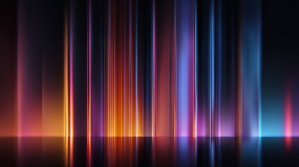 Ethereal Light Painting: Abstract Illustration of Vibrant, Energetic Glowing Lines on Dark Backdrop