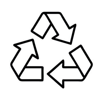 Iconic universal recycling symbol illustrating sustainability and environmental protection efforts