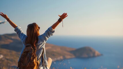 Discovering budget friendly travel options while enjoying the serene view of the ocean and an airplane flying overhead during sunset in a picturesque destination