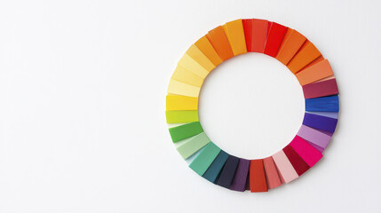 Obraz premium Colorful gradient circle showcasing variety of vibrant hues arranged in circular pattern, perfect for design inspiration