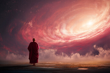 ブッダと宇宙のイメージ