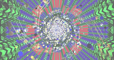 Vibrant tunnel video vj loop displays spinning colors and shapes for an immersive visual experience