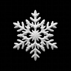 Intricate snowflake sculpture, crystalline beauty of winter solstice, celebrates the quiet magic of Yule and Chionophobia