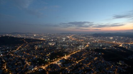 Twilight cityscape twinkling with electric veins, embracing urban hustle magic, New Year's Eve anticipation, and Nocturne Festival dreams