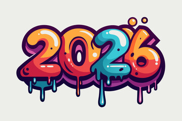 2026 Happy New Year,2026 new year typography,2026 T-shirt design,2026 Vector Premium Typography 