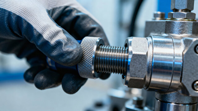 Precision Engineering Hand Adjusting Component with Metallic Pipe Fittings and Tool