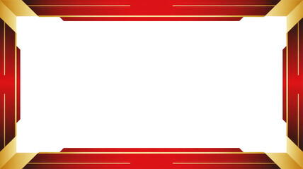 Elegant Red and Gold Geometric Border Design.