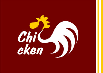 Stylized Chicken Logo for Food Brand