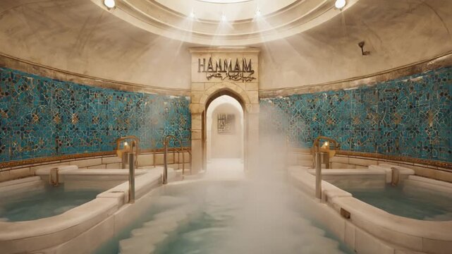 Interior of a traditional hammam.