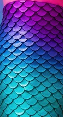 Vibrant Mermaid Tail Scales - A Colorful Underwater Fantasy.