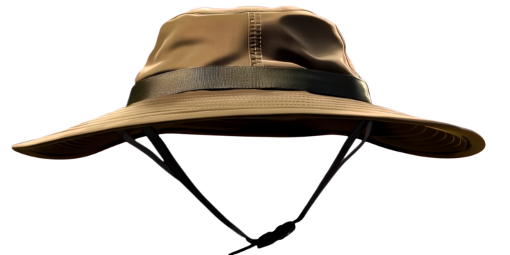 Khaki Bucket Hat with Chin Strap